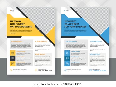Corporate business flyer template design set and Flyer poster and leaflets layout.