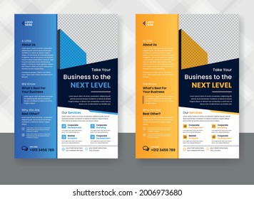 Corporate business flyer template design set and Flyer poster and leaflets layout