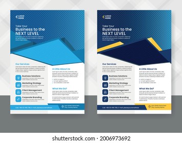 Corporate business flyer template design set and Flyer poster and leaflets layout