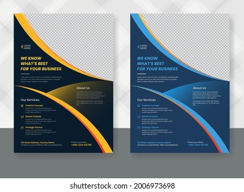 Corporate business flyer template design set and Flyer poster and leaflets layout