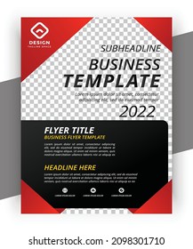 Corporate business flyer template design set with blue and red color. marketing, business proposal, promotion, advertise, publication, cover page. digital marketing agency flyer design