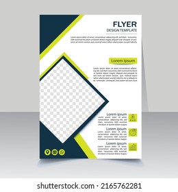 Corporate business flyer template design. Editable A4 poster for business, education, presentation, website, magazine cover.