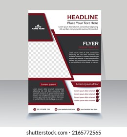 Corporate business flyer template design. Editable A4 poster for business, education, presentation, website, magazine cover.
