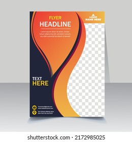 Corporate business flyer template design. Editable A4 poster for business, education, presentation, website, magazine cover.