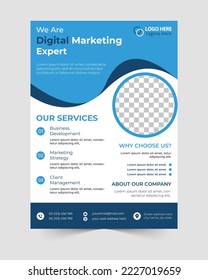 Corporate business flyer template design and digital marketing agency flyer.