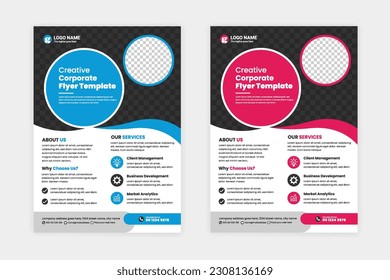 Corporate business flyer template design, marketing, business proposal, promotion, advertise, publication