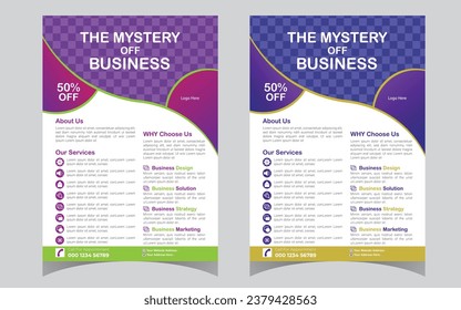 Corporate business flyer template design set. marketing, business proposal, promotion, advertise, publication, cover page. digital marketing flyer design.