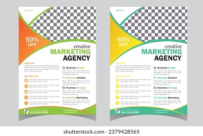 Corporate business flyer template design set. marketing, business proposal, promotion, advertise, publication, cover page. digital marketing flyer design.
