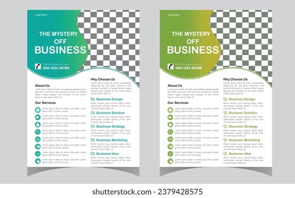 Corporate business flyer template design set. marketing, business proposal, promotion, advertise, publication, cover page. digital marketing flyer design.