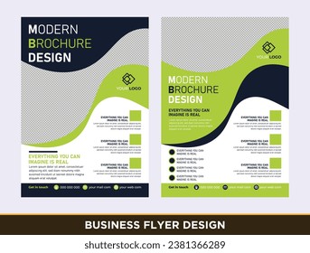 Corporate business flyer template design. Template vector design for Brochure, Annual Report, Magazine, Poster, Corporate Presentation, Portfolio, Flyer, cover modern layout in A4