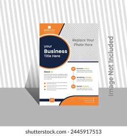 Corporate business flyer template design set with blue, orange, red and yellow color. marketing, business proposal, promotion, advertise, publication, cover page. new digital marketing flyer set.