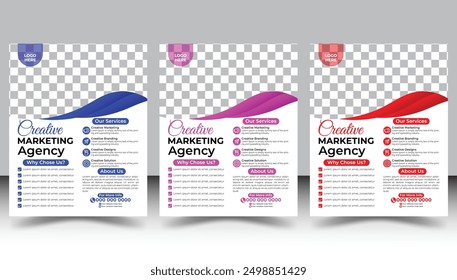 Corporate business flyer template design. marketing, business proposal, promotion, advertise, publication, A4 page.