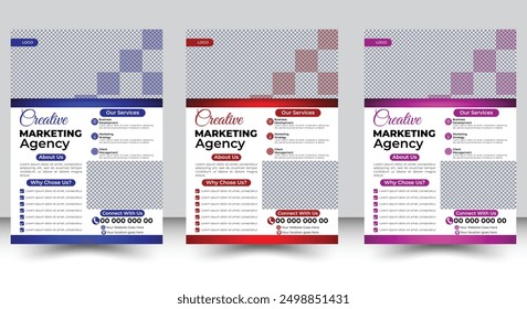 Corporate business flyer template design. marketing, business proposal, promotion, advertise, publication, A4 page.