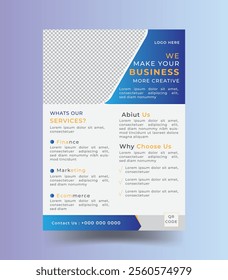 Corporate business flyer template design with blue, color. marketing, business proposal, promotion, advertise, publication, cover page. new digital marketing flyer set.