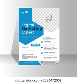 Corporate business flyer template design, flyer in A4 with colorful business Creative  Flyer , abstract business flyer, vector template design. 