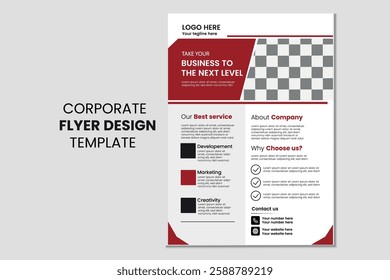 Corporate Business Flyer Template. Flyer design. Business template. Corporate neat and clean flyer design Problem solution advertising design.

