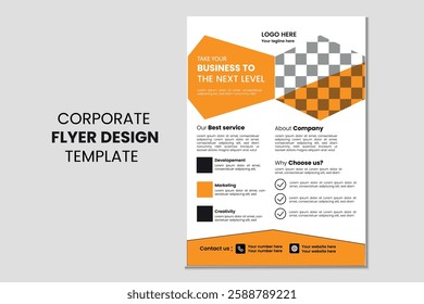 Corporate Business Flyer Template. Flyer design. Business template. Corporate neat and clean flyer design Problem solution advertising design.
