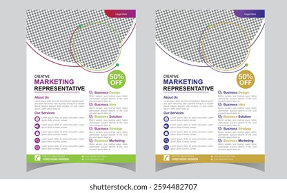 Corporate business flyer template design set. marketing, business proposal, promotion, advertise, publication, cover page. digital marketing flyer design.