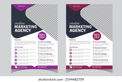 Corporate business flyer template design set. marketing, business proposal, promotion, advertise, publication, cover page. digital marketing flyer design.