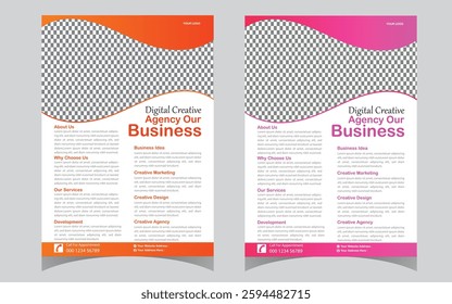 Corporate business flyer template design set. marketing, business proposal, promotion, advertise, publication, cover page. digital marketing flyer design.