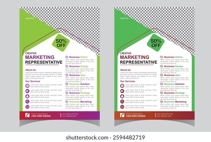 Corporate business flyer template design set. marketing, business proposal, promotion, advertise, publication, cover page. digital marketing flyer design.