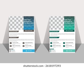 Corporate business flyer template design set, Brochure design, cobrir layout moderno, relatório anual, cartaz, folheto em A4 com proposta de negócios colorida, promoção, anúncio, publicação, folha de rosto.