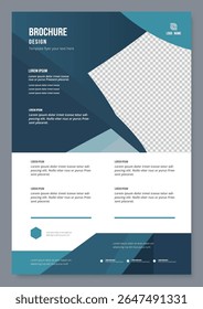 Design de modelo de folheto de negócios corporativo, marketing, proposta de negócios, promoção, anunciar, publicação, folha de rosto
