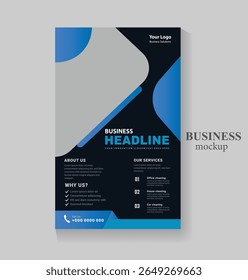 Modelo de folheto de negócios corporativos design marketing, proposta de negócios, promoção, publicidade, publicação, folha de rosto. novo conjunto de folhetos de marketing digital.