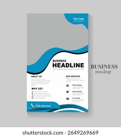 Modelo de folheto de negócios corporativos design marketing, proposta de negócios, promoção, publicidade, publicação, folha de rosto. novo conjunto de folhetos de marketing digital.