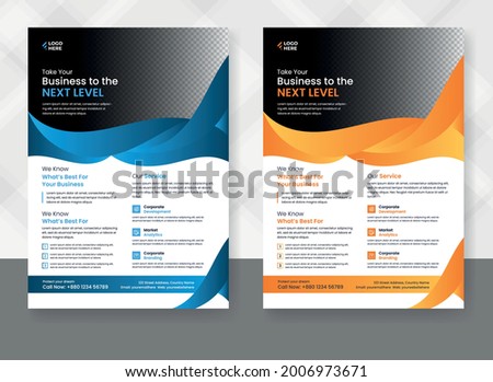 Corporate business flyer template design set and Flyer poster and leaflets layout