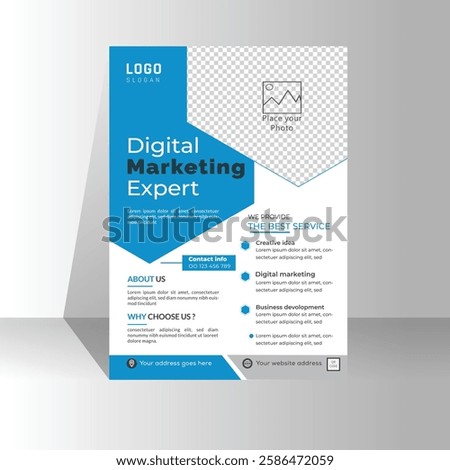 Corporate business flyer template design, flyer in A4 with colorful business Creative  Flyer , abstract business flyer, vector template design. 