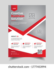 Corporate Business flyer template design.Template design for flyer, poster, Brochure cover, annual report and corporate presentation. A4 size, Easy to use and edit.