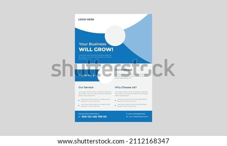 Corporate business flyer template, digital marketing agency flyer, business marketing flyer set, grow your business digital marketing new flyer, poster, print-ready.