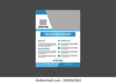 Corporate Business Flyer Template. Elegant and clean layout