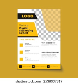 Corporate Business flyer template, Flyer Template Geometric shape used for business poster layout, business flyer template with creative layout, Graphic design