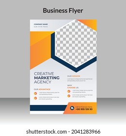 Corporate Business Flyer Template Layout with Red Accents
