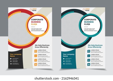 Vorlage für Unternehmensflyer, Vektorgrafik