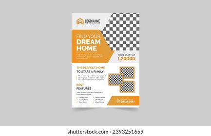 Corporate Business Flyer Template, Business Flyer Template with Minimalist Layout Vector Template Eps10