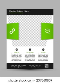 Corporate business flyer template - modern fresh design 