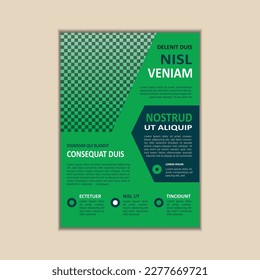 Corporate business flyer template is simple and clean a4 size with bleed vector design