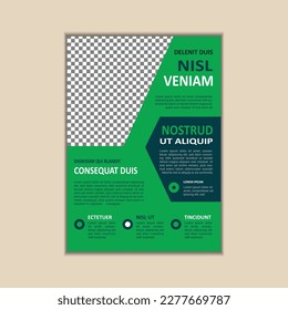 Corporate business flyer template is simple and clean a4 size with bleed vector design