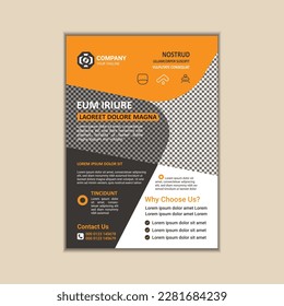 Corporate business flyer template simple and clean a4 size vector design