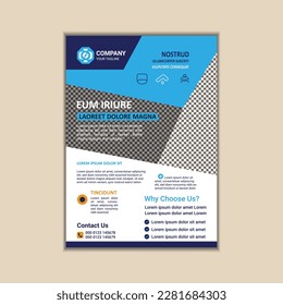 Corporate business flyer template simple and clean a4 size vector design