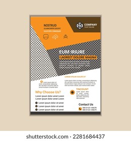 Corporate business flyer template simple and clean a4 size vector design