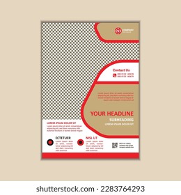 Corporate business flyer template simple and clean a4 size vector design
