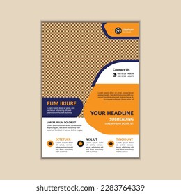Corporate business flyer template simple and clean a4 size vector design