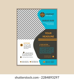 Corporate business flyer template simple and clean a4 size vector design