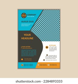 Corporate business flyer template simple and clean a4 size vector design