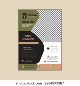 Corporate business flyer template simple and clean a4 size vector design