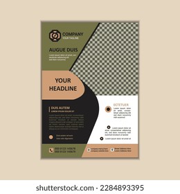 Corporate business flyer template simple and clean a4 size vector design